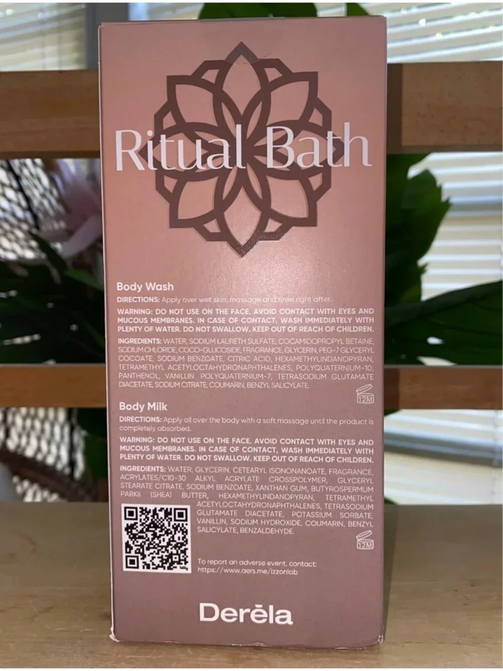 Derela Ritual Bath Body Wash & Body Milk Gift Set
